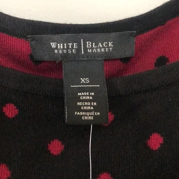 NWT WHBM Polka dot sweater - Picture 3 of 4
